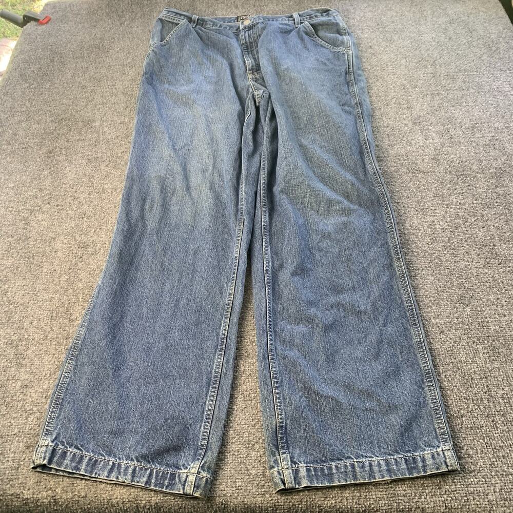 VTG Structure Jeans Mens 36x32 Blue Med Wash Wide Leg Baggy Skater 90s Y2K